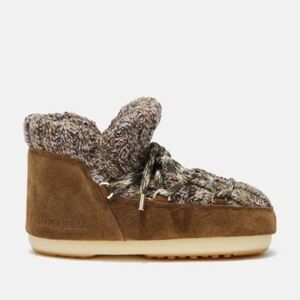 Moon Boot Wool Boots Moon Boots Pumps Wool Knit Boots Khaki